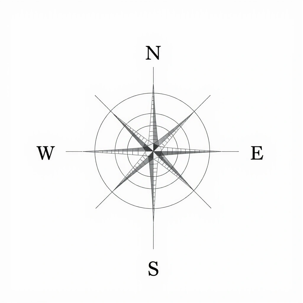 Botanisches Kompass-Diagramm